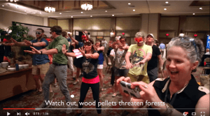 Flashmob at Wood Pellet Biomass Conference