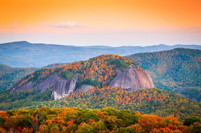 Pisgah National Forest, North Carolina, USA at Looking Glass Roc