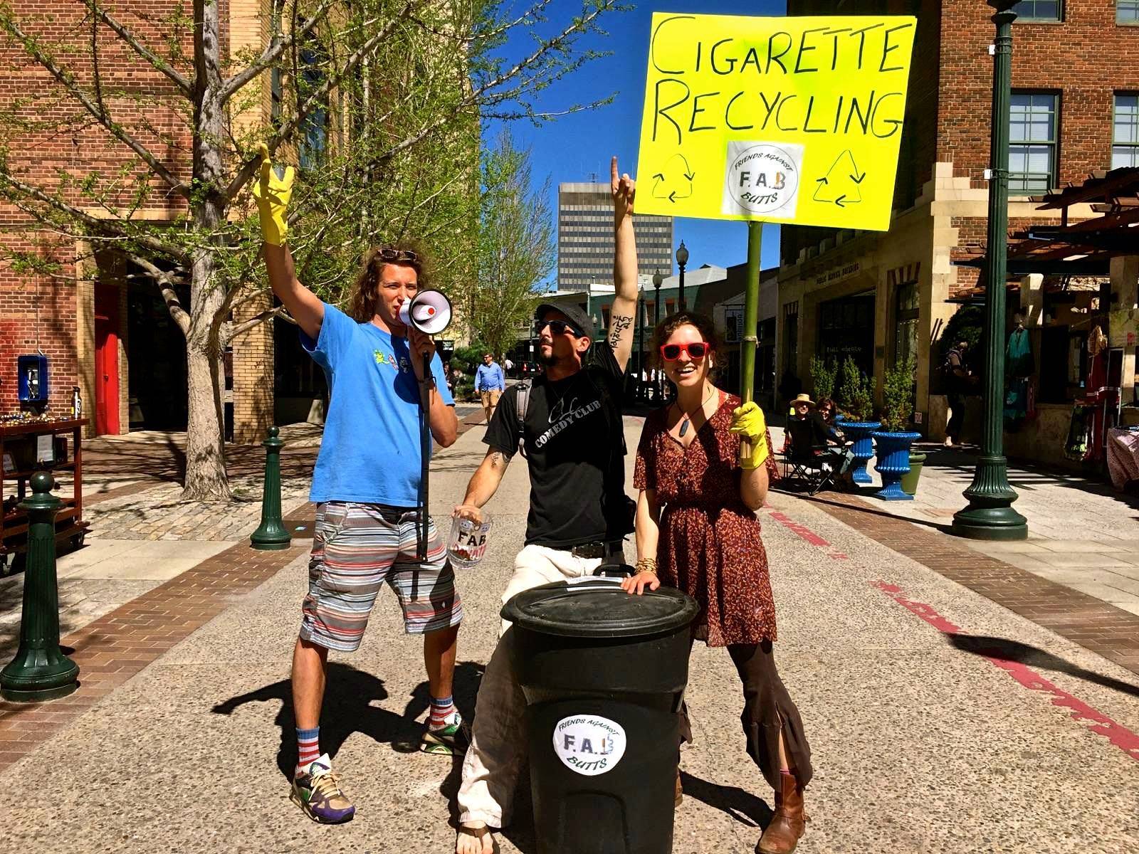 Friends Against Butts raising awareness in Asheville.