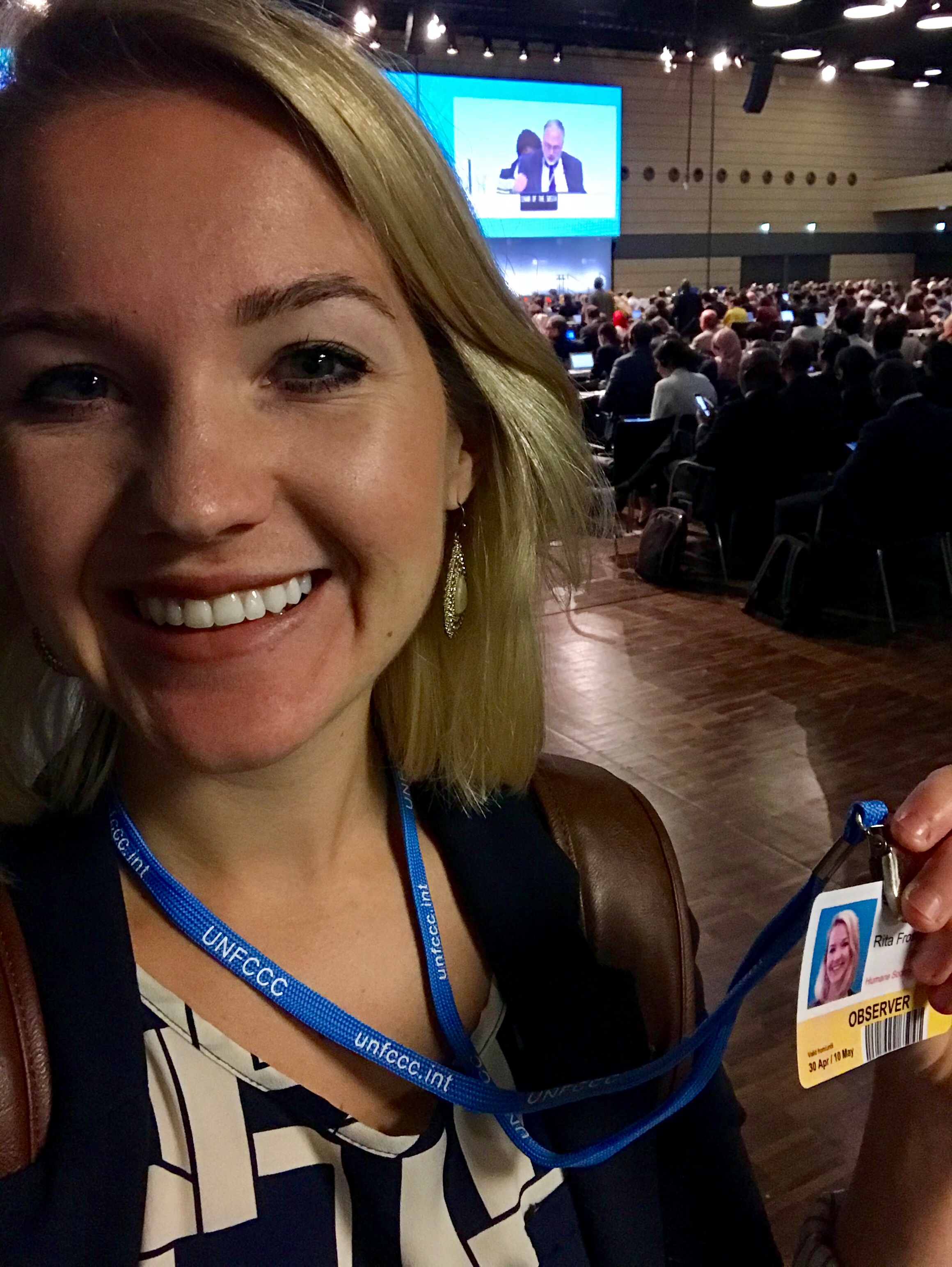 Campaigns Manager, Rita Frost, at the UN Climate Change Conference to #Stand4Forests