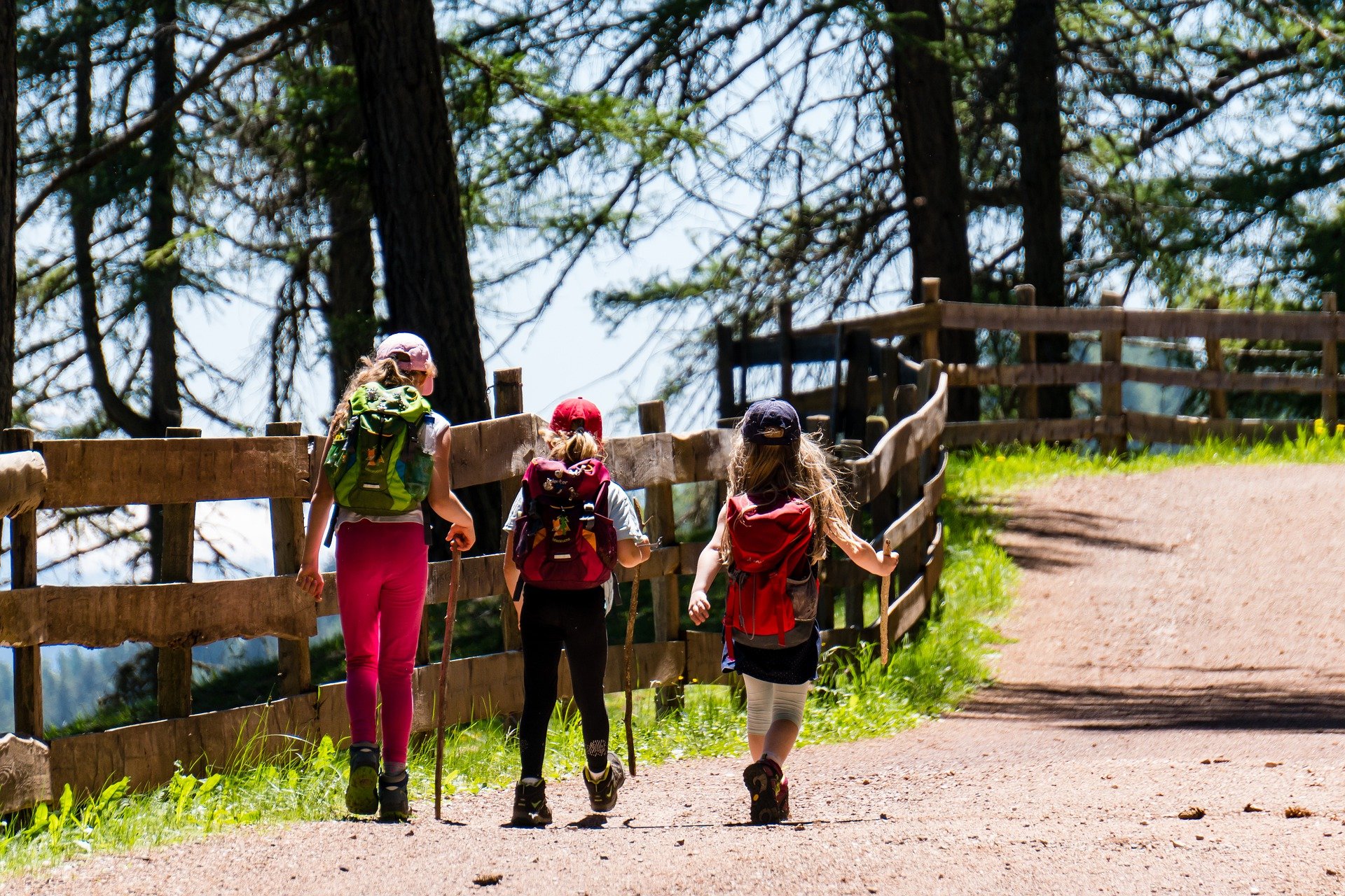 a group of young hikers on a path - landowners and recreation