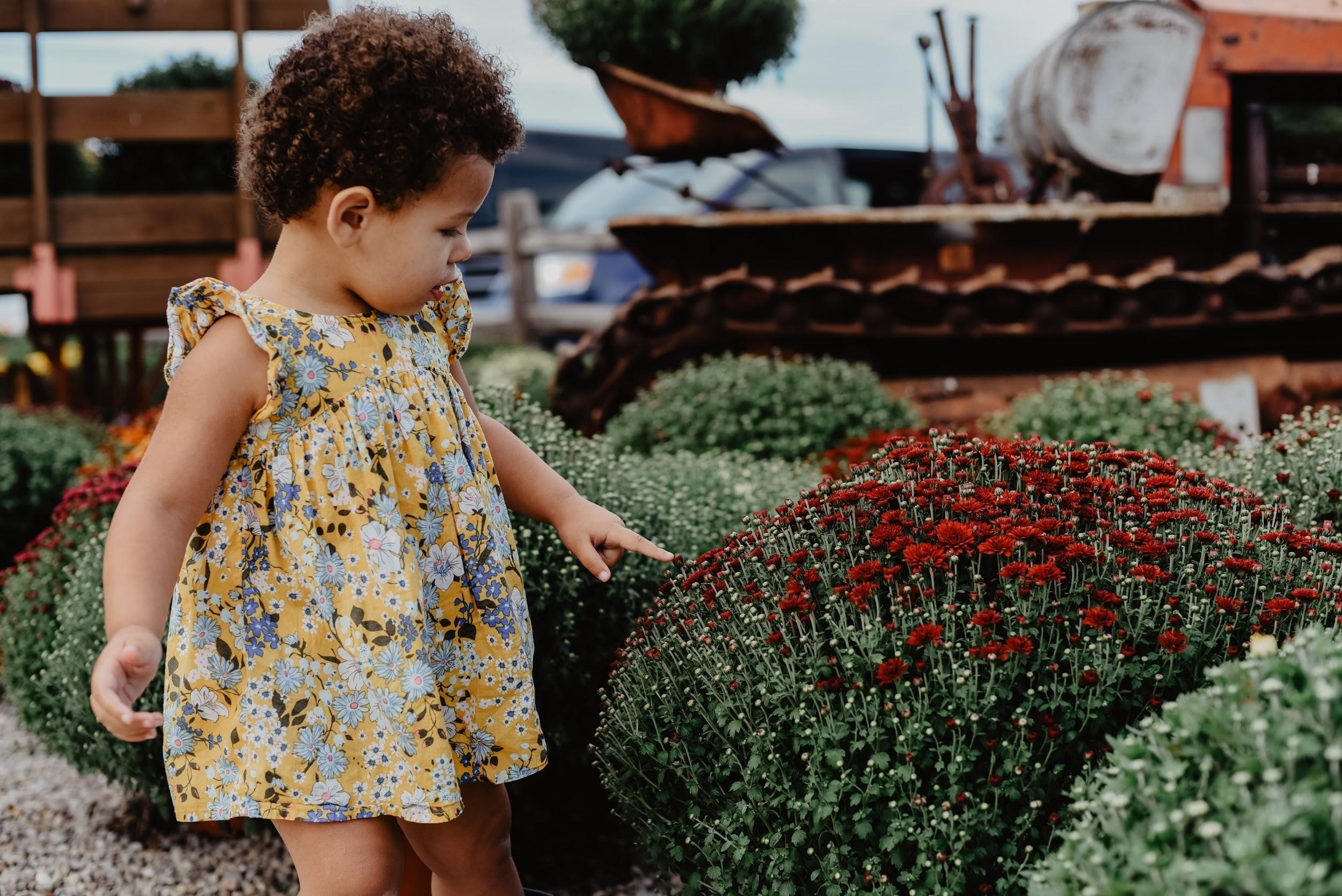 Child with plants Nature Deficit Disorder